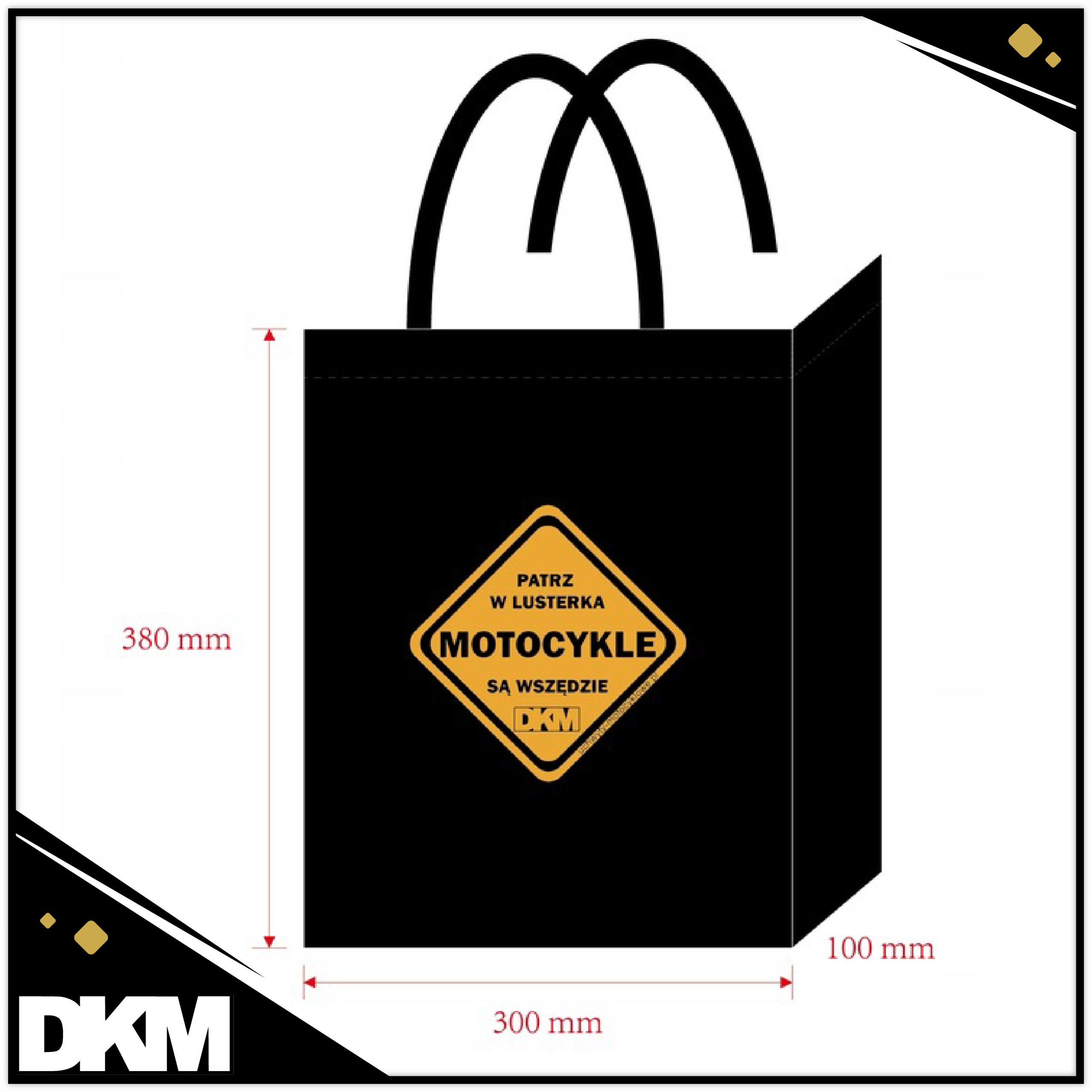TORBA PATRZ W LUSTERKA MOTOCYKLE SĄ WSZĘDZIE Producent DKM