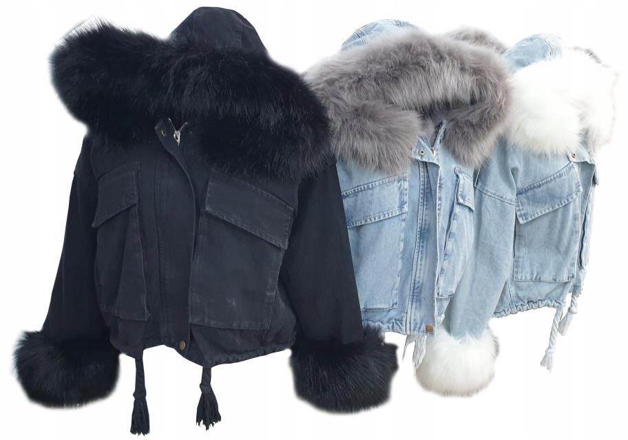 

Kurtka Jeansowa Z Futerkiem Katana Futerko Miś M/L