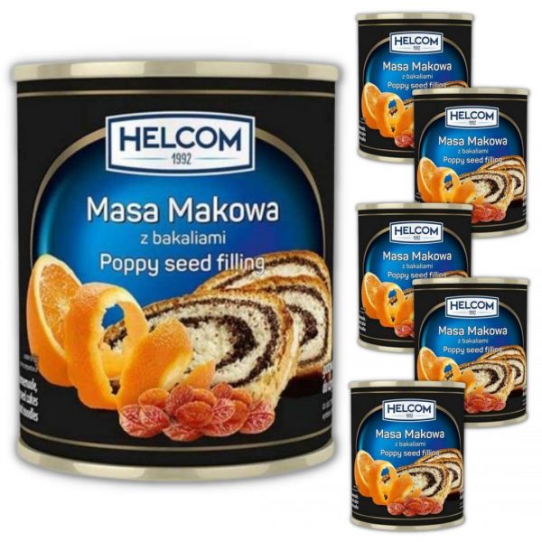 Masa makowa z bakaliami Helcom 850 g x 6 sztuk