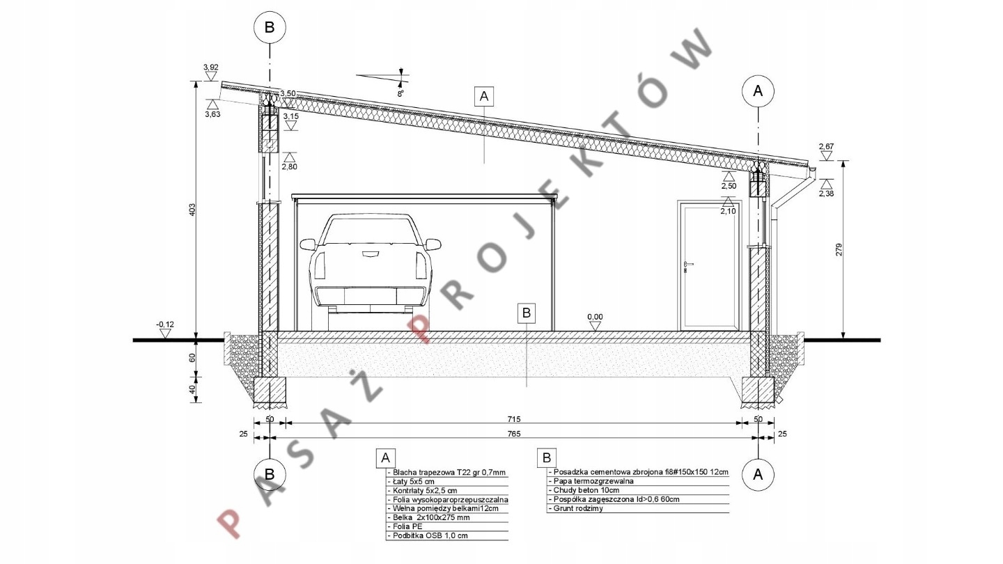PROJEKT BUDYNKU GOSPODARCZEGO GJ14 Marka inna