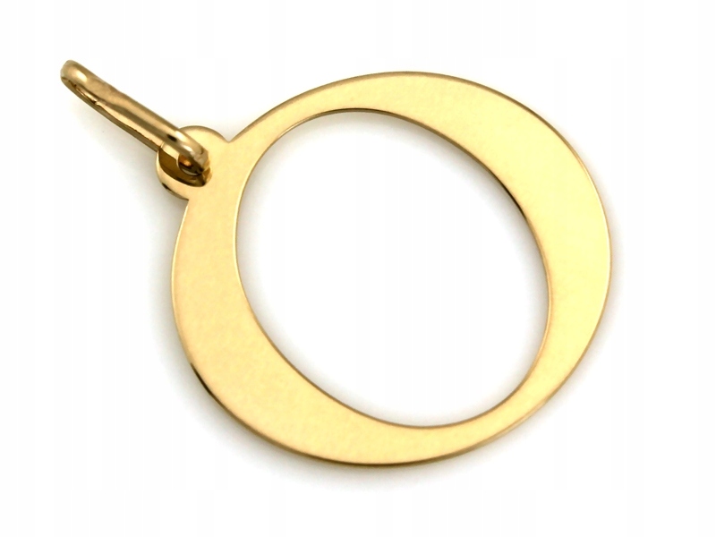 Zlatý přívěsek Písmeno O 585, ryzost pro ženy, váha 1.07 g, elegantní 14 kt