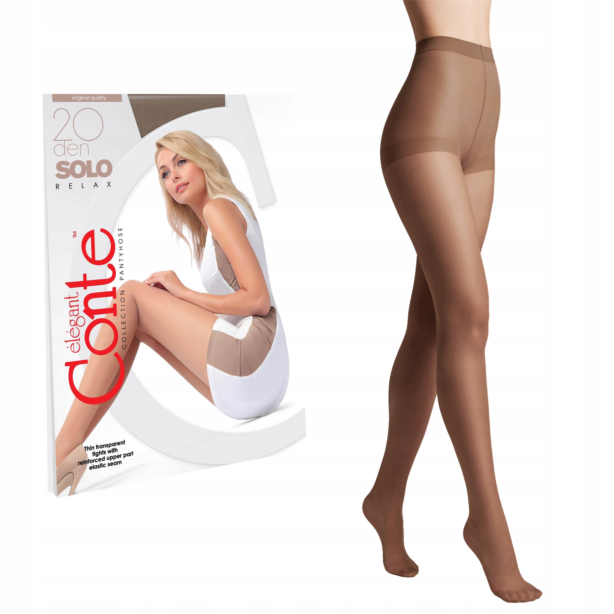 

Półmatowe rajstopy ze wzmocnionym tułowiem Solo 20