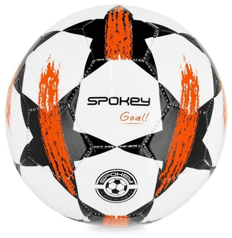 Piłka nożna Goal czarno-pomarańczowa 944986 Spokey