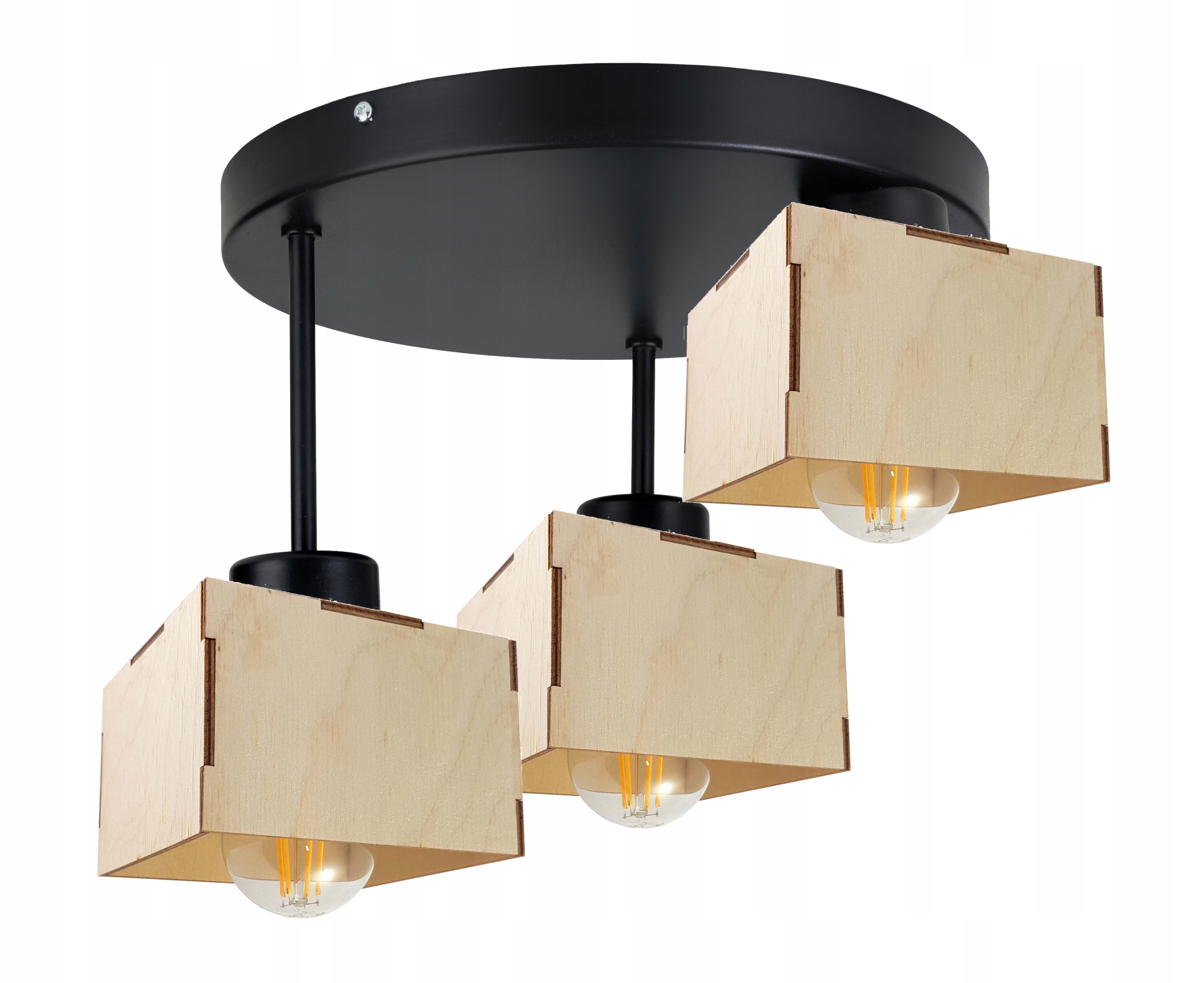 Stropní lampa stropní svítidlo s vysokým loftovým lustrem Dřevo 3