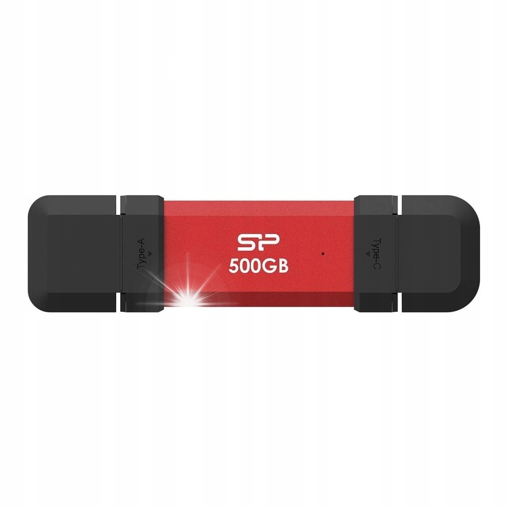 Dysk zewnętrzny Ssd Silicon Power DS72 500GB Usb-a Usb-c Czerwony