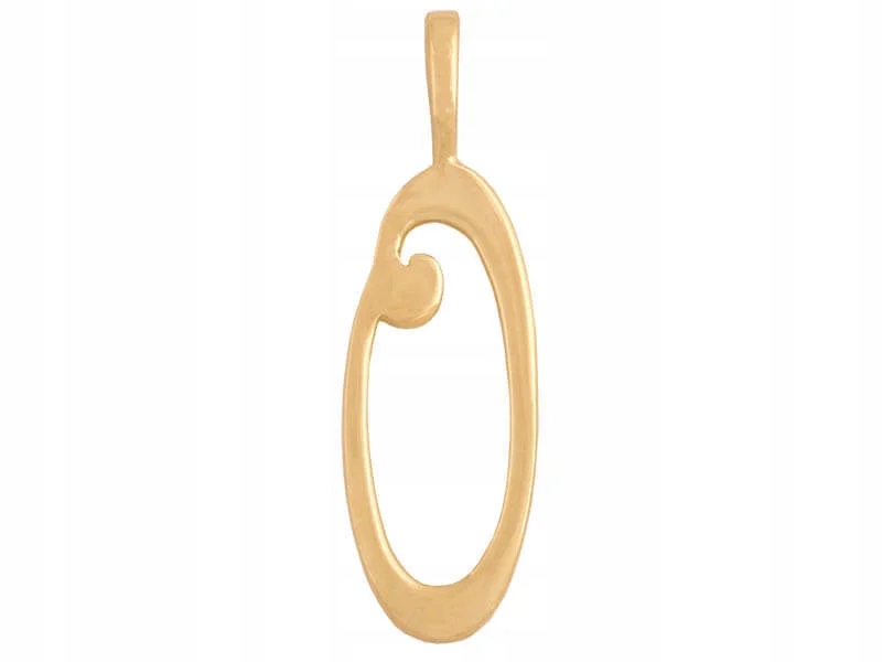 Zlatý přívěsek 585 písmenko O psaná přívěsek jako dárek, módní vzor 14k
