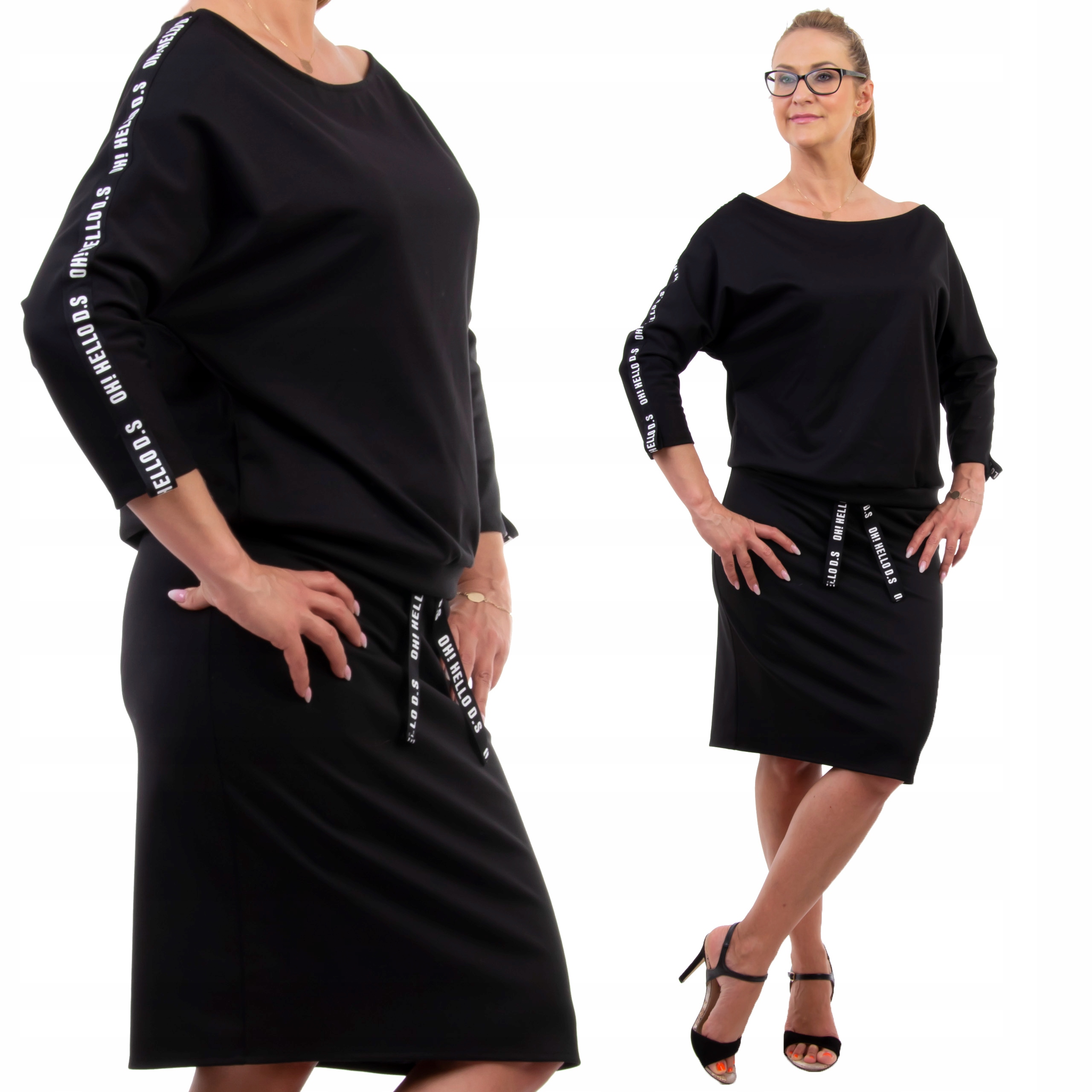 

Z151 Garsonka Dres Z Lampasem Czarny r. 44