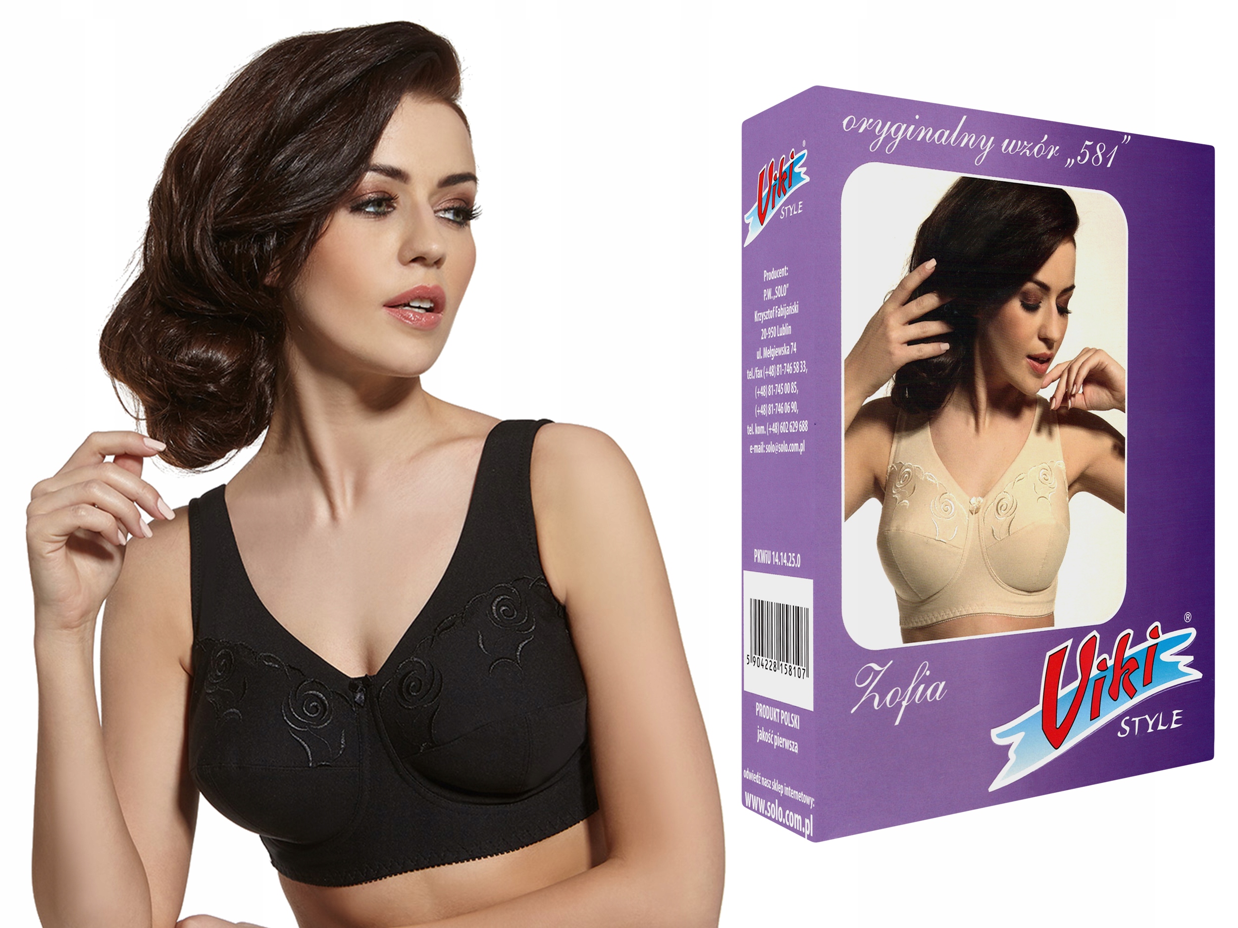 

viki 581 Zofia biustonosz Sekis czarny 95G