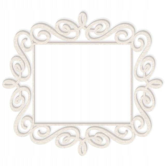 Tekturka scrapki ramka ornament 89x80 mm