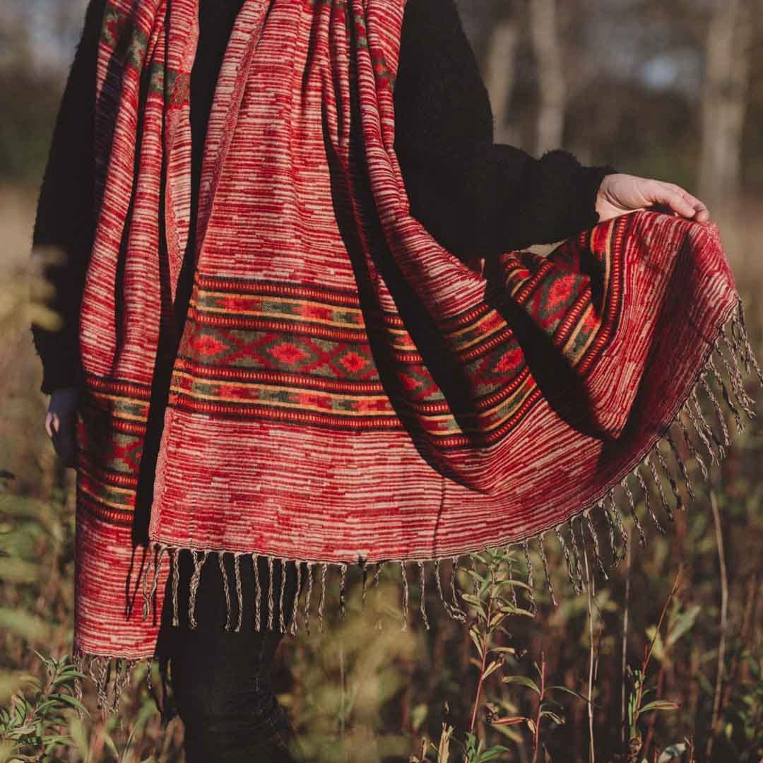 Šála Ethno 51 červená