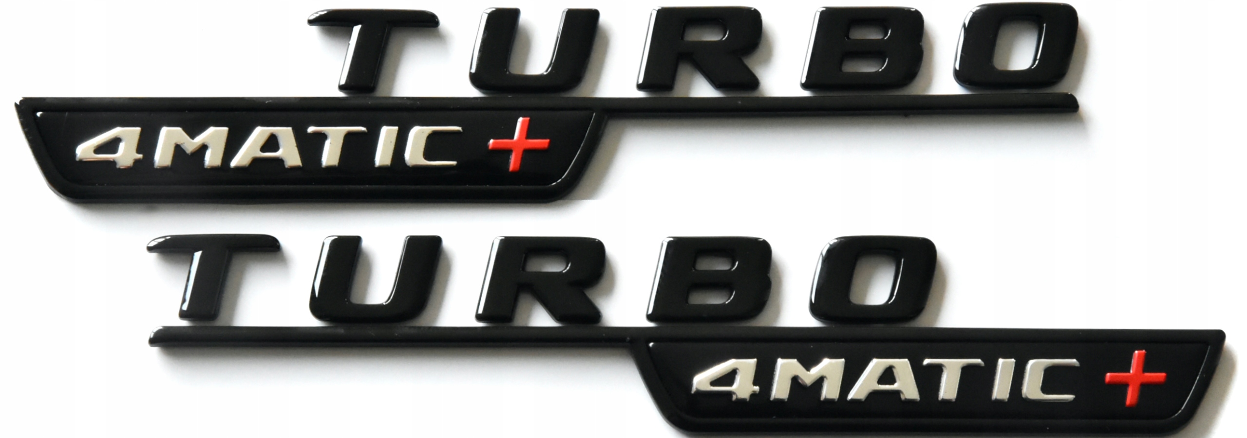 Mercedes-Benz Turbo 4MATIC+ emblém znak nápis čierna (pár)