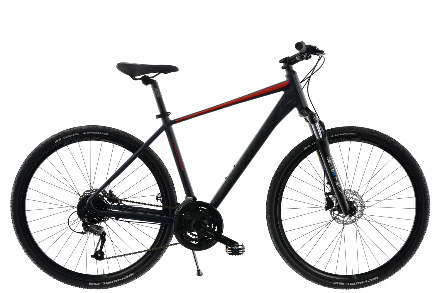 Rower Crossowy 28 Kands Canavaro grafitowo-czerwony mat R21 wzrost 185-199