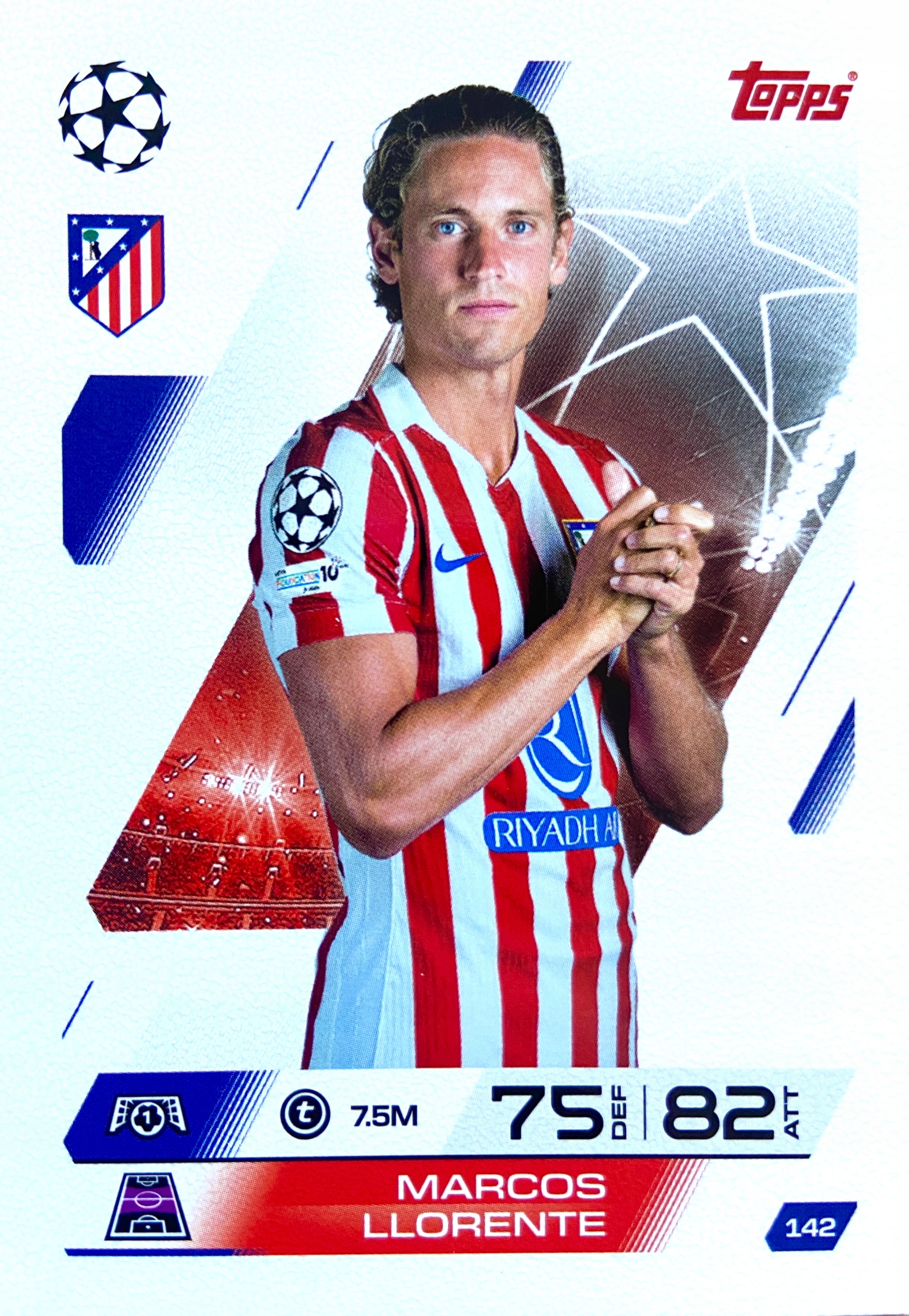 Match Attax Ucl 2025/26 2026 Base 142 Marcos Llorente Atletico Madryt