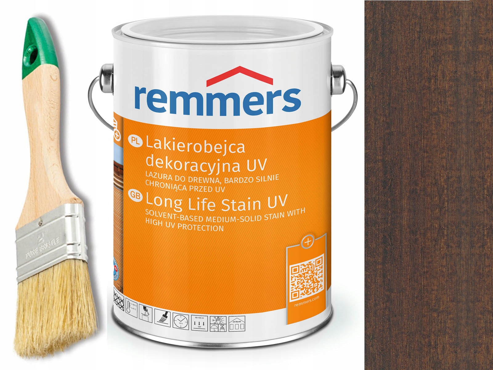 Dauerschutz-Lasur Uv Remmers Palisander 5 L 2248