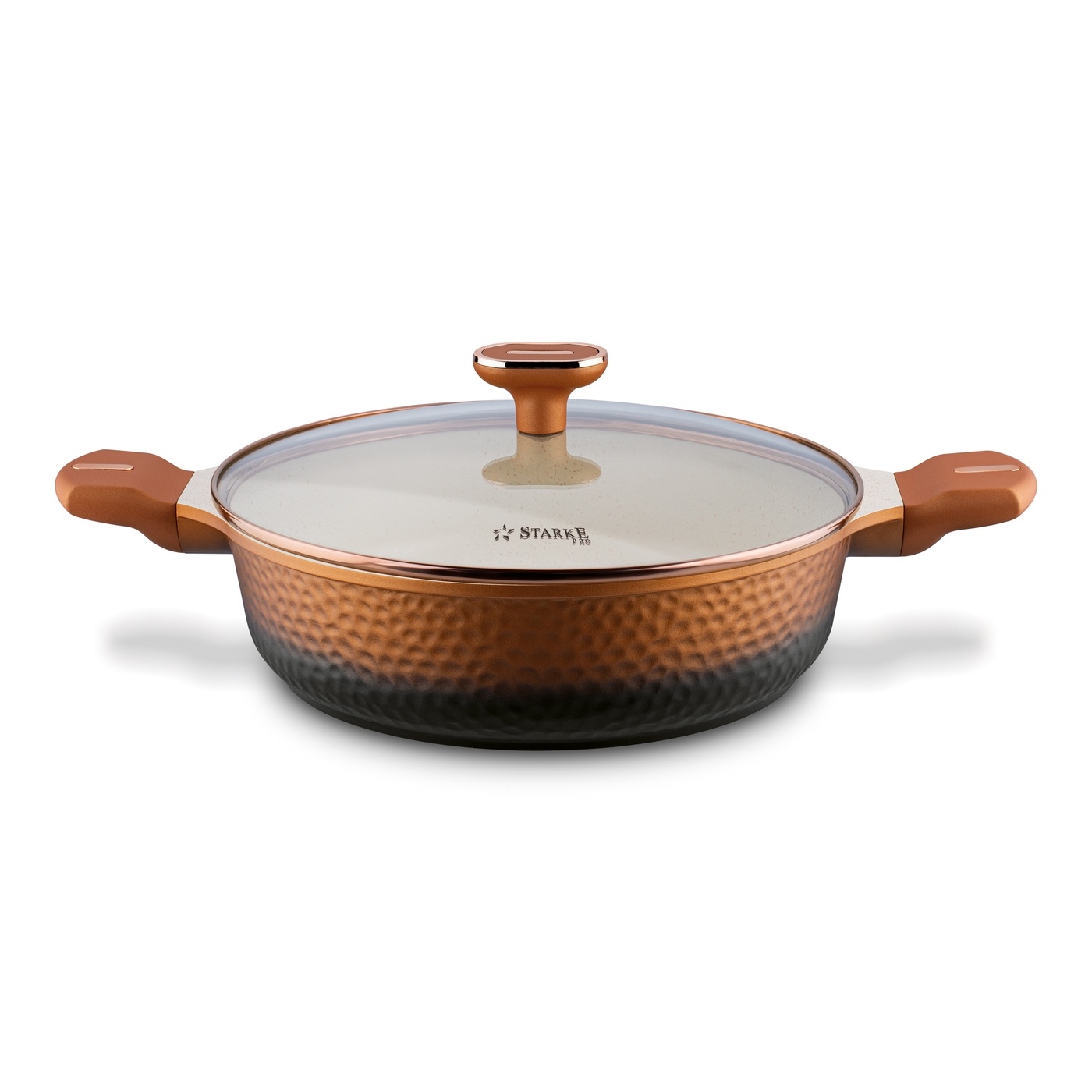 Tradiční pánev Starke Pro Texture Copper 28 cm nepřilnavá