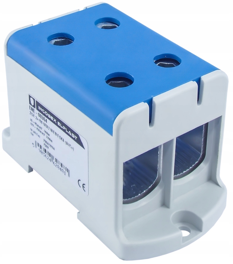 ZŁĄCZKA SZYNOWA JEDNOPOLOWA ZGX 2x150 MM2 NIEBIESKA (Al/Cu) INCOBEX