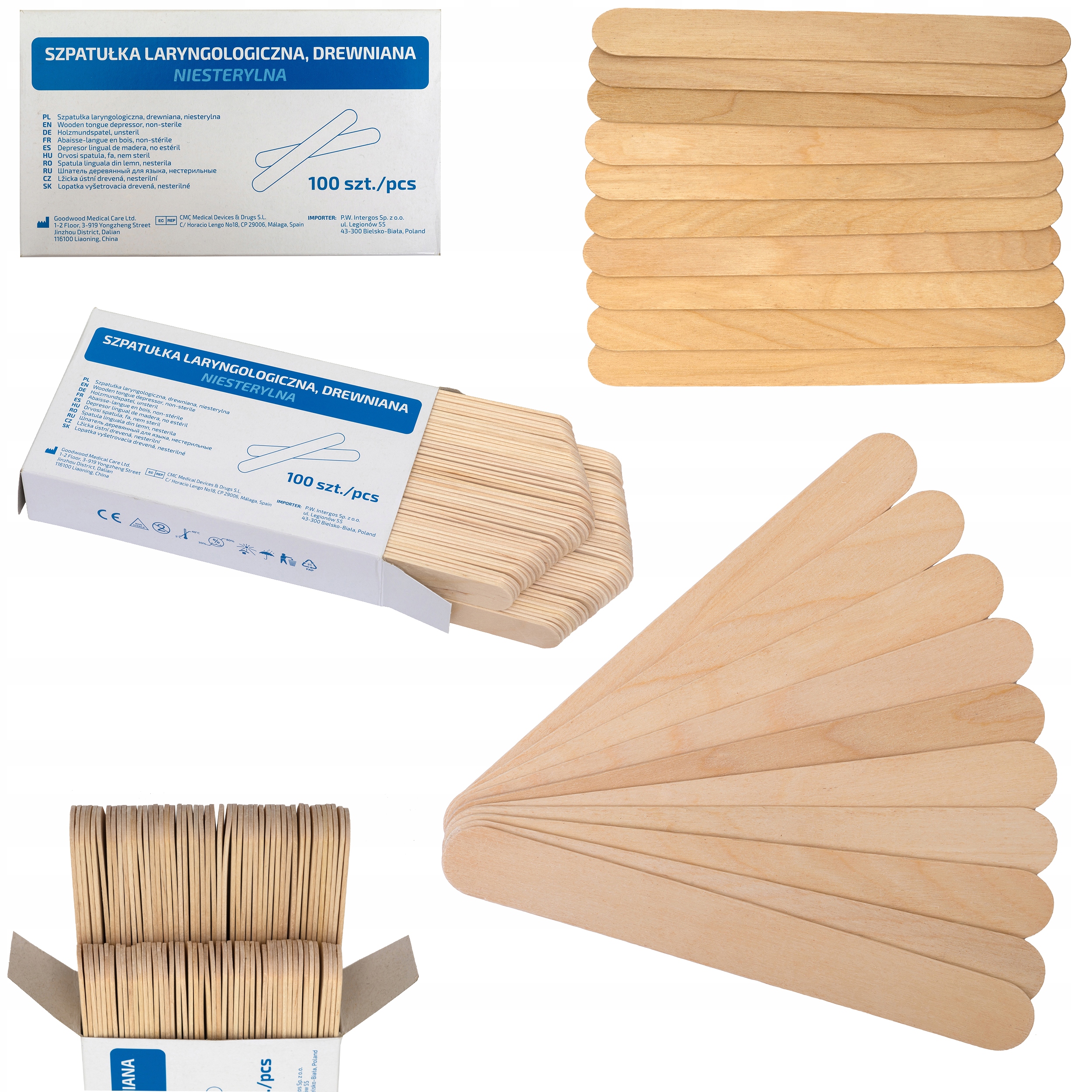 SZPATUŁKI PATYCZKI DO WOSKU DEPILACJI SZEROKIE 100