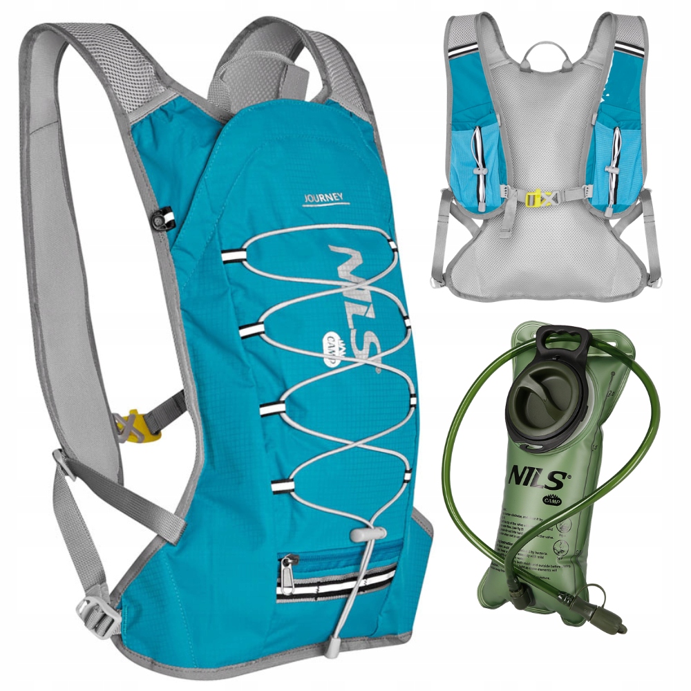 Plecak Rowerowy Turystyczny Górski Trekkingowy 12L Bukłak 2L Nils