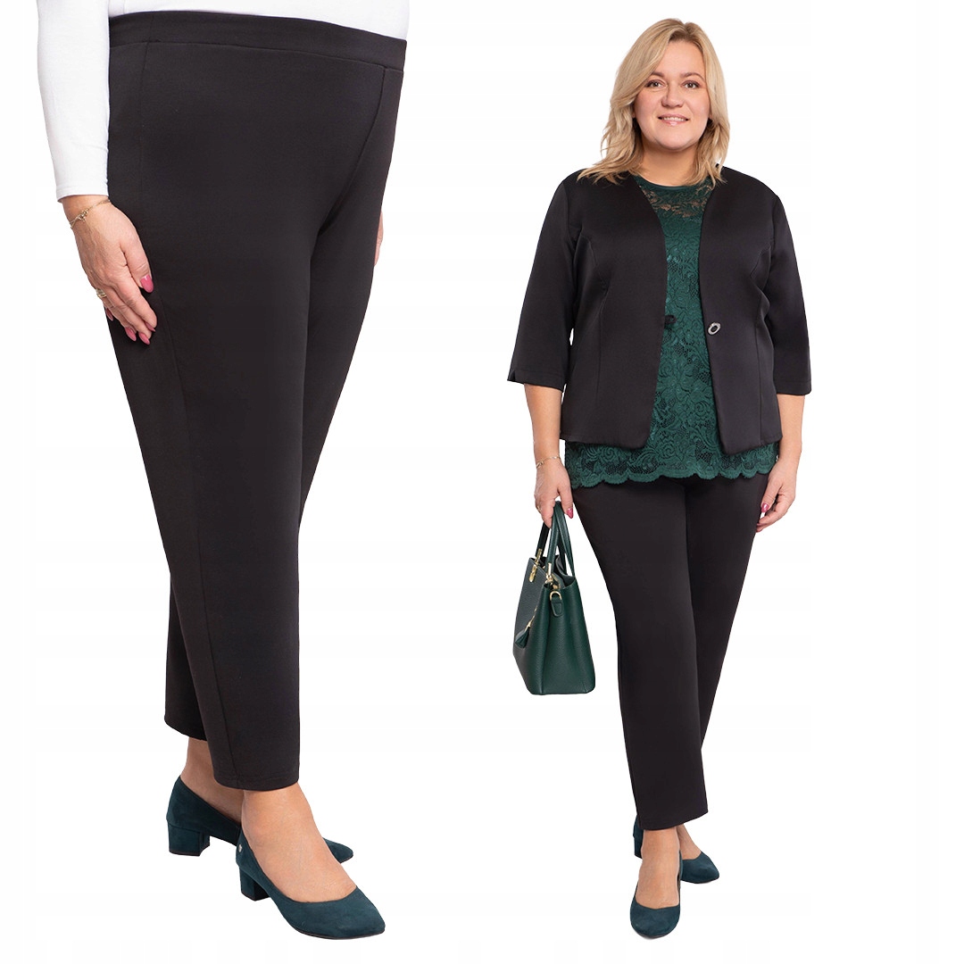 Černé jednoduché kalhoty 60