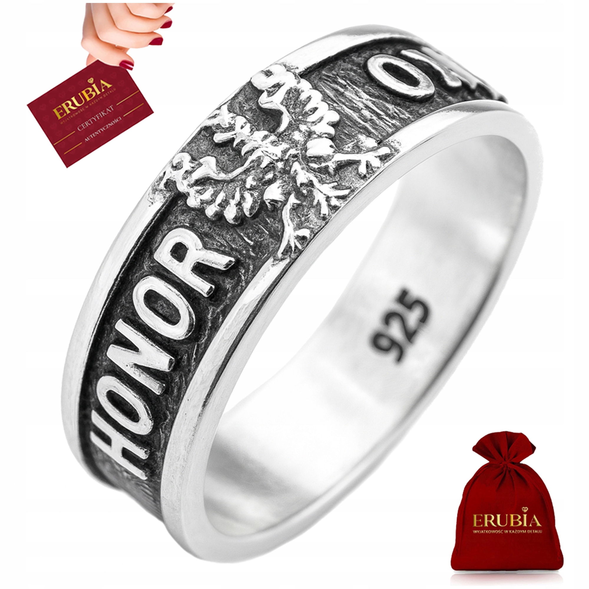 Pánský Vlastenecký Prsten Bůh Čest Vlast Stříbro O Ryzosti 925 Velikost 28