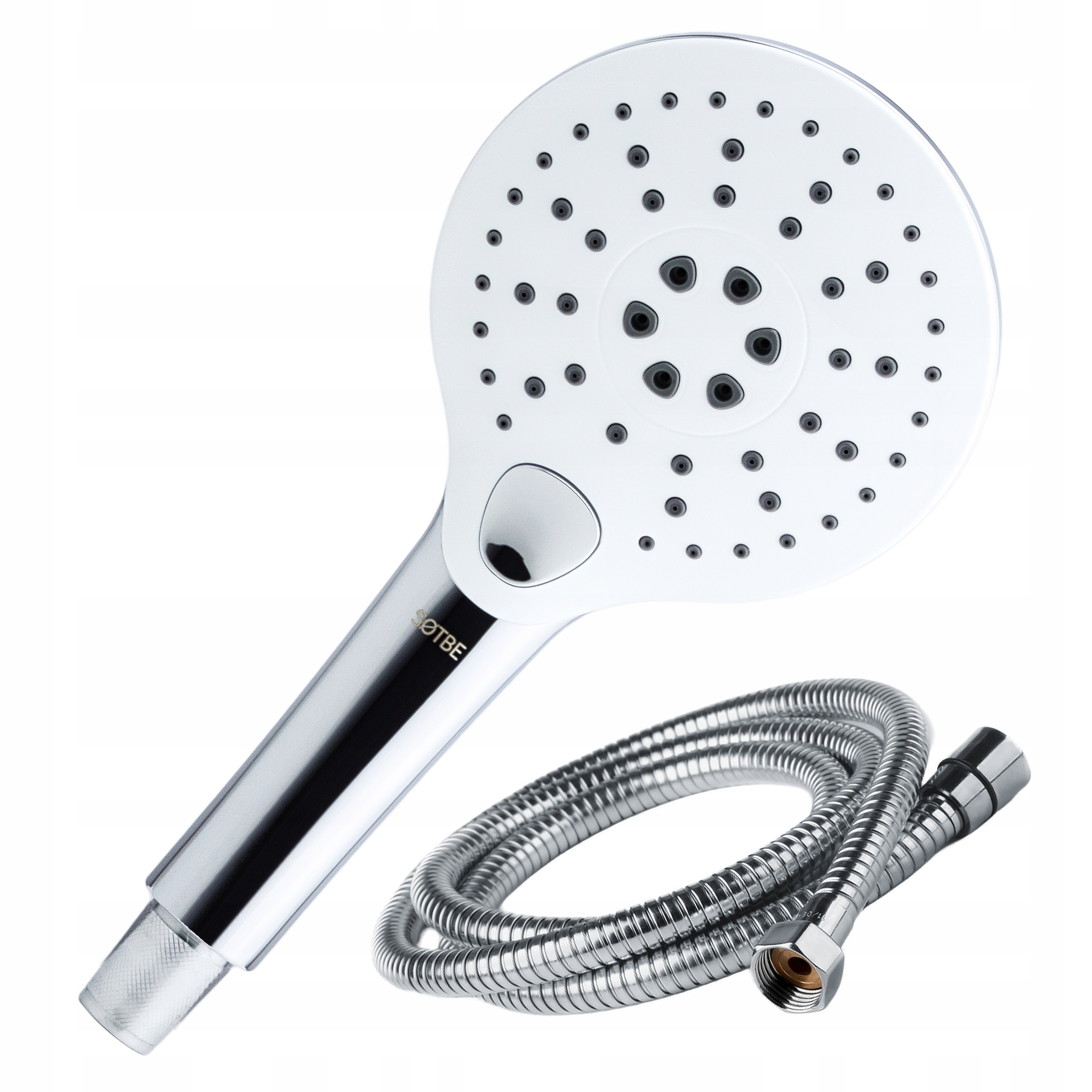 Sprchový set sprchová hlavice 3-funkční bílá s sprchovou hadicí