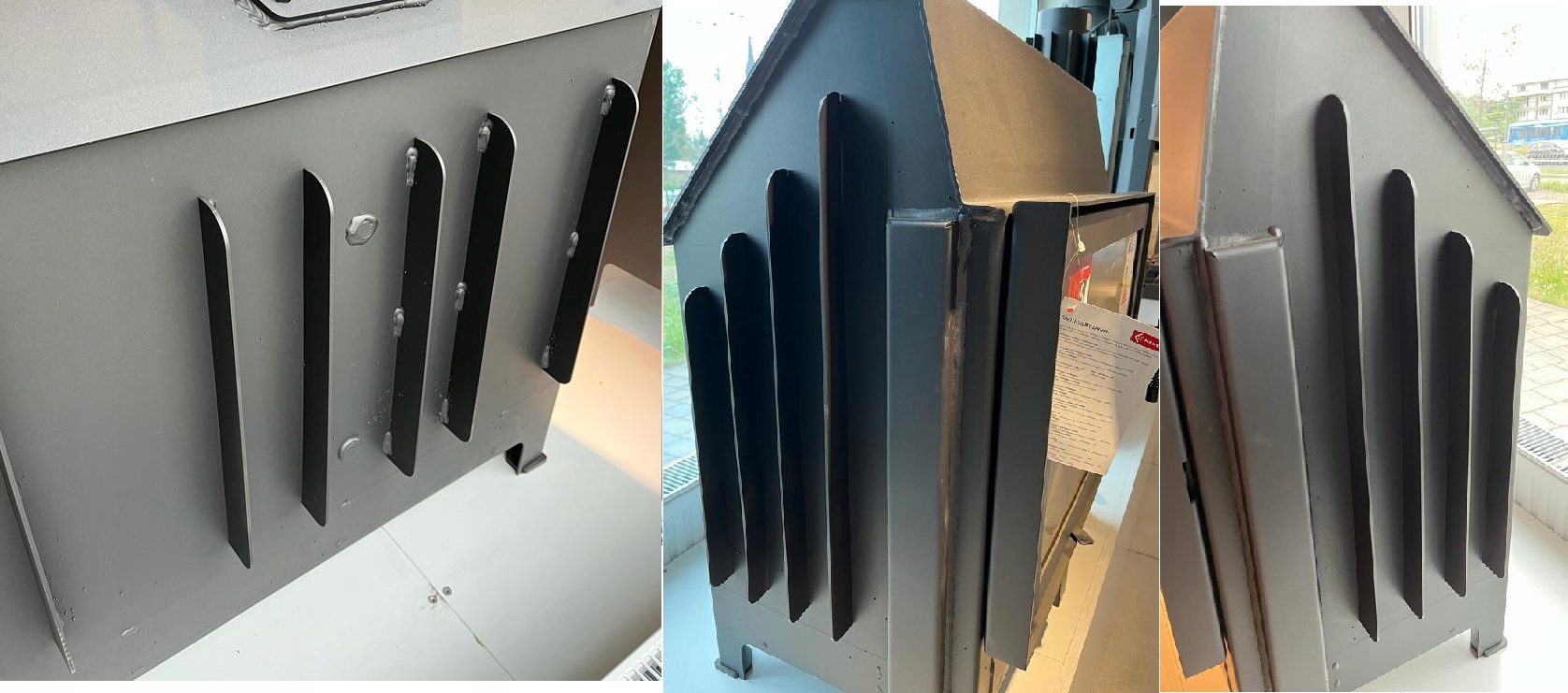 WKŁAD KOMINKOWY powietrzny stalowy Kratki EKO ZIBI 11 DECO rekuperacja Wysokość 902 mm