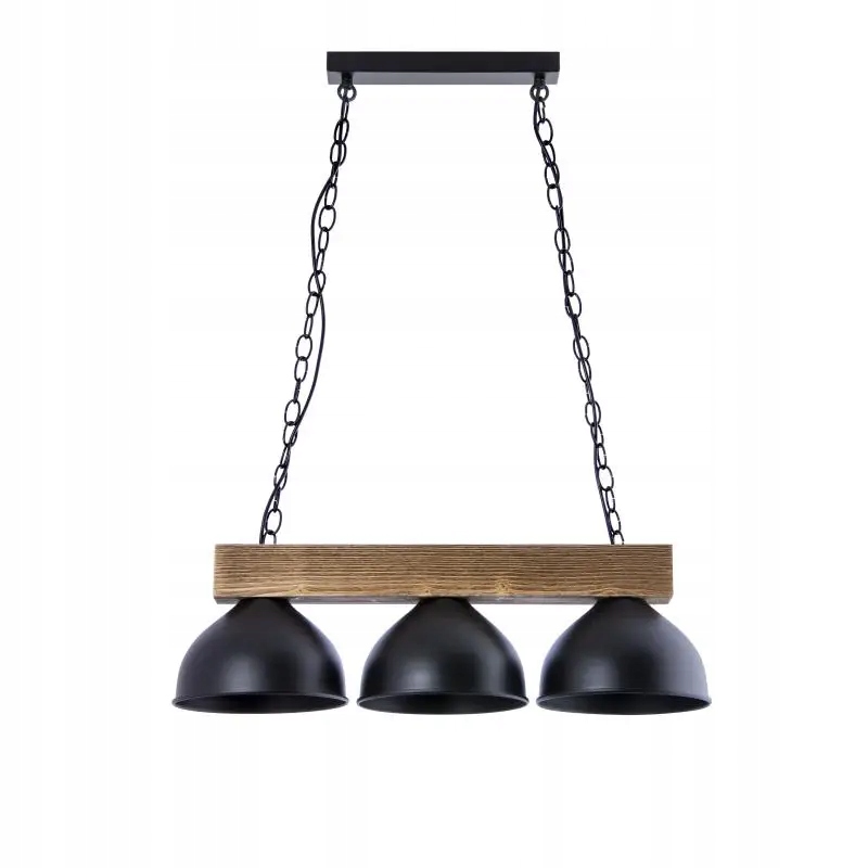 Loftová lampa na reťazi s drevenou lištou nad biliardový stôl pub bar lada