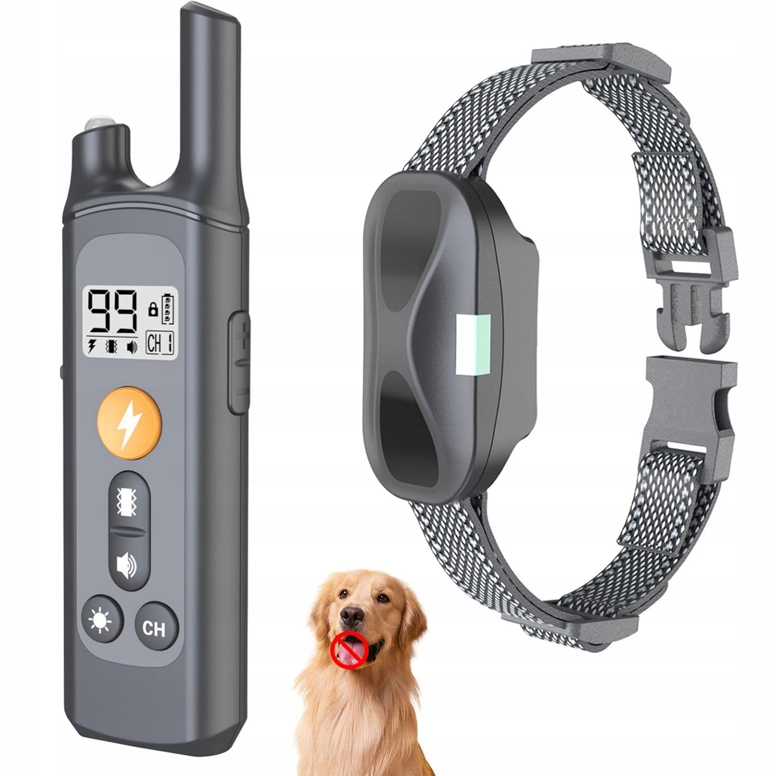 Levně Elektrický výcvikový obojek pro psa, voděodolný, univerzální, dosah 800 m