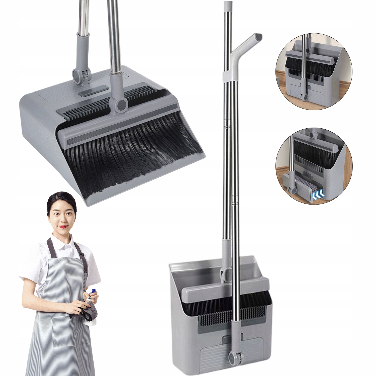 Kartáčová Metla Lopatka Smetáček Skládací Sada Pro Úklid Lenochod