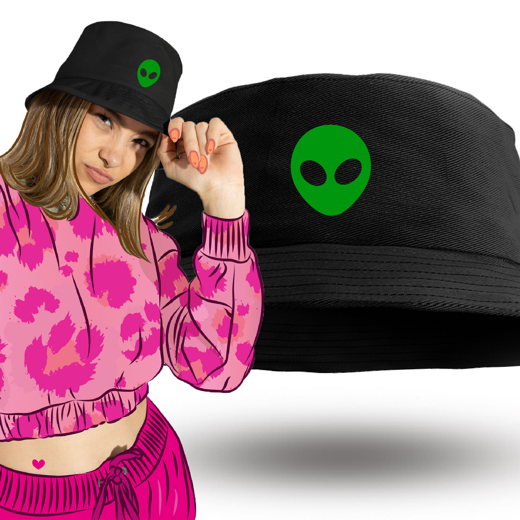 

Modny Bucket Na Wiosnę Lato Alien Kosmita Ufo Nasa