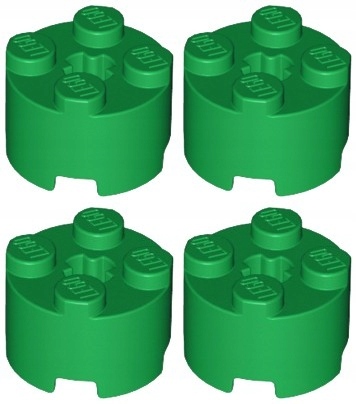 

Lego 3941 Klocek 2x2 zielony Nowy (5g) 4 szt.