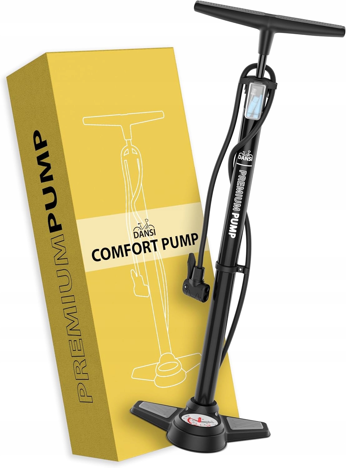 Stojanová Pumpa Dansi Comfort Podlahová S Manometrem Na Kolo