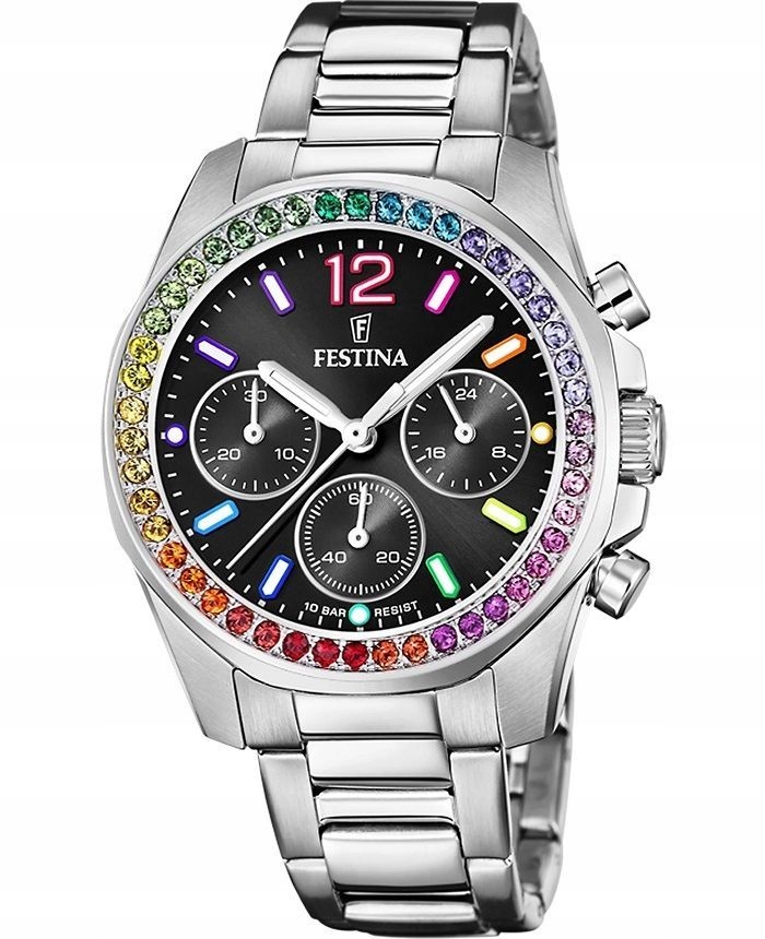 Hodinky Festina Boyfriend Rainbow Chrono F20606/3 38,00 mm 10ATM