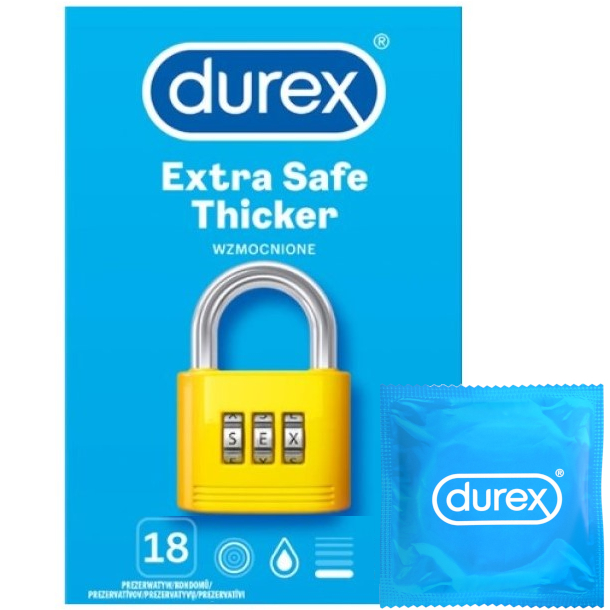 

Durex Extra Safe prezerwatywy Wytrzymałe 18 szt.