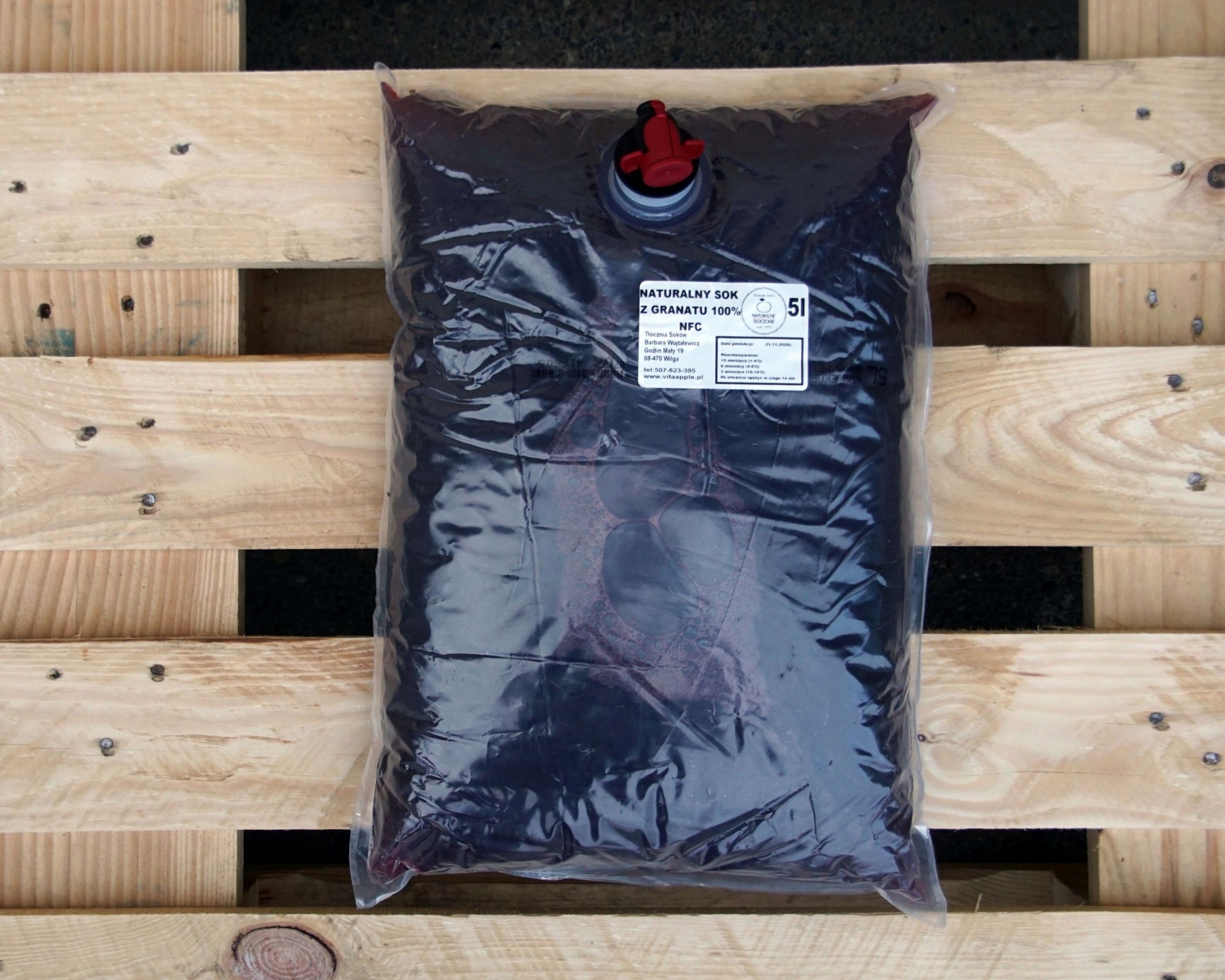 Levně Granátový džus 100% 5 l (lisovaný, Nfc)