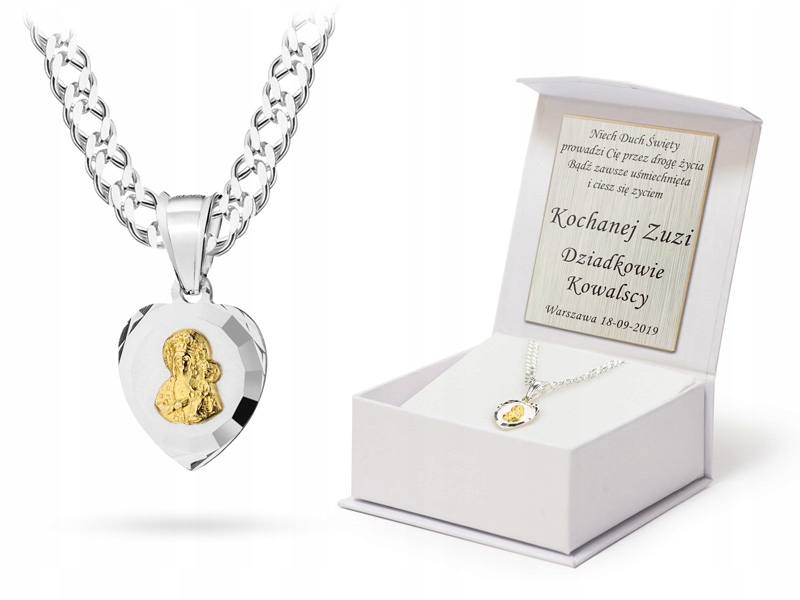 Stříbrný Řetízek Pancr 925 a Medaile Gravírování