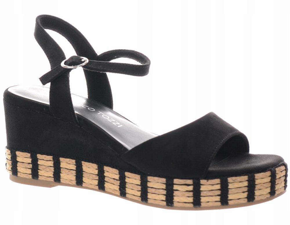 Marco Tozzi Černé Dámské Sandály Na Platformě 41