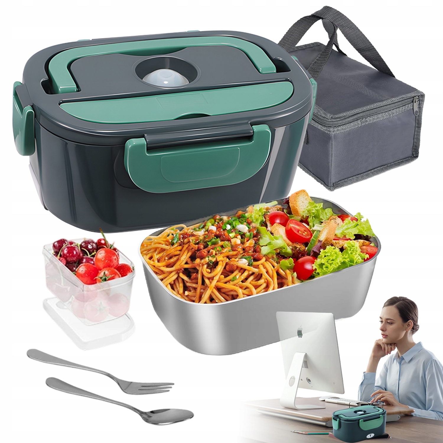 Funkční Elektrický Obědový Krabička S Ocelovou Nádobou