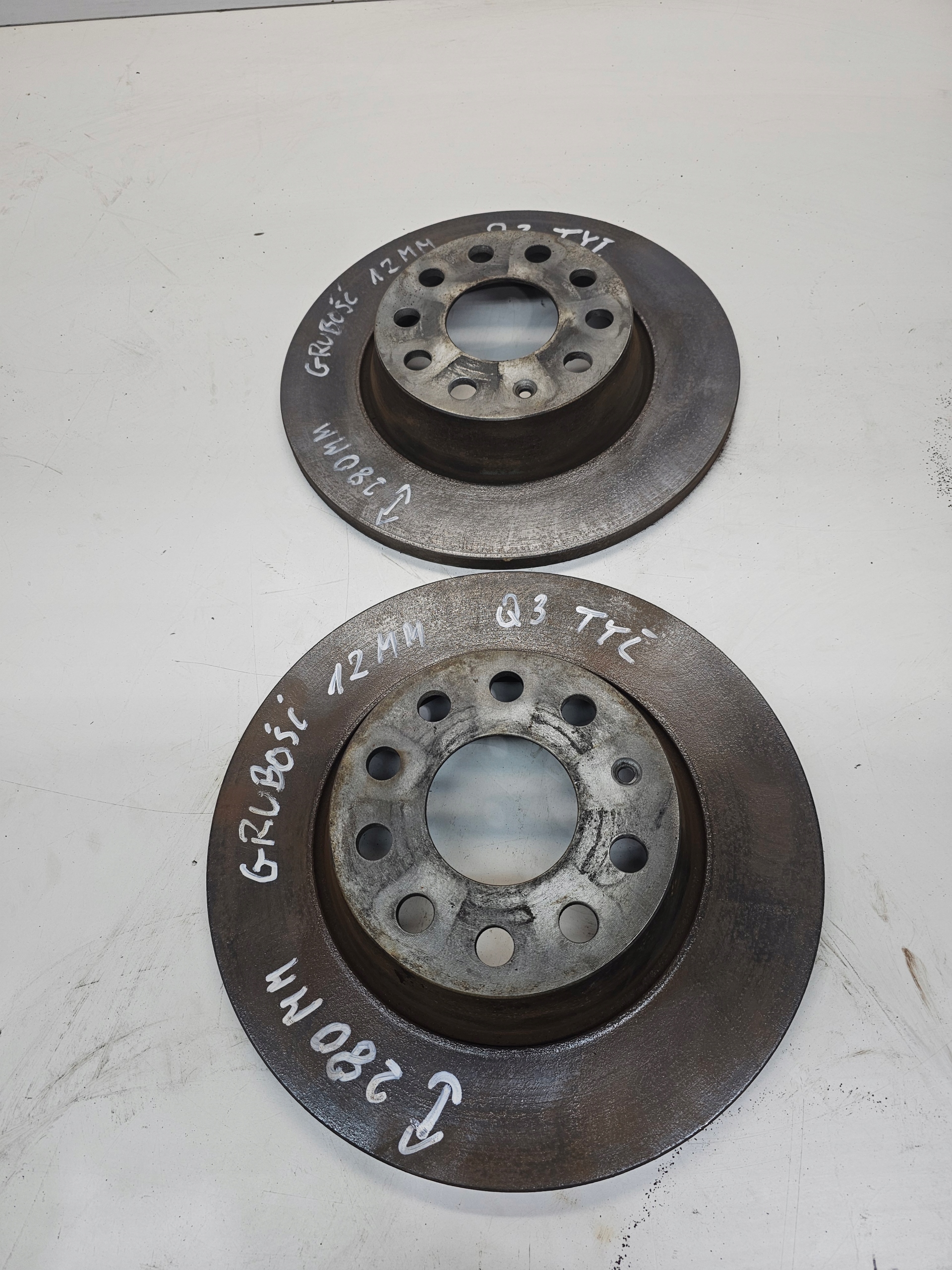 disc discs brake rear part AUDI Q3 8U 280MM KOMPLET nice
