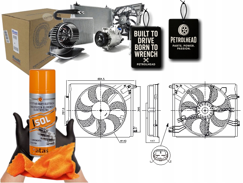 Ventilátor Chladiče S Krytem Renault Grand Scenic I #Petrolhead Pro+ Kit4