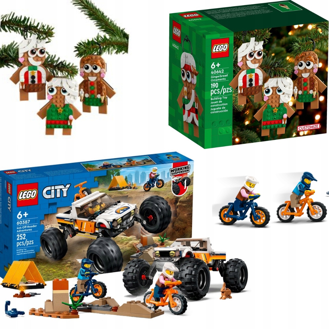 Vánoční Sada Lego City 60387 Dobrodružství Terénním Autem +lego 40642