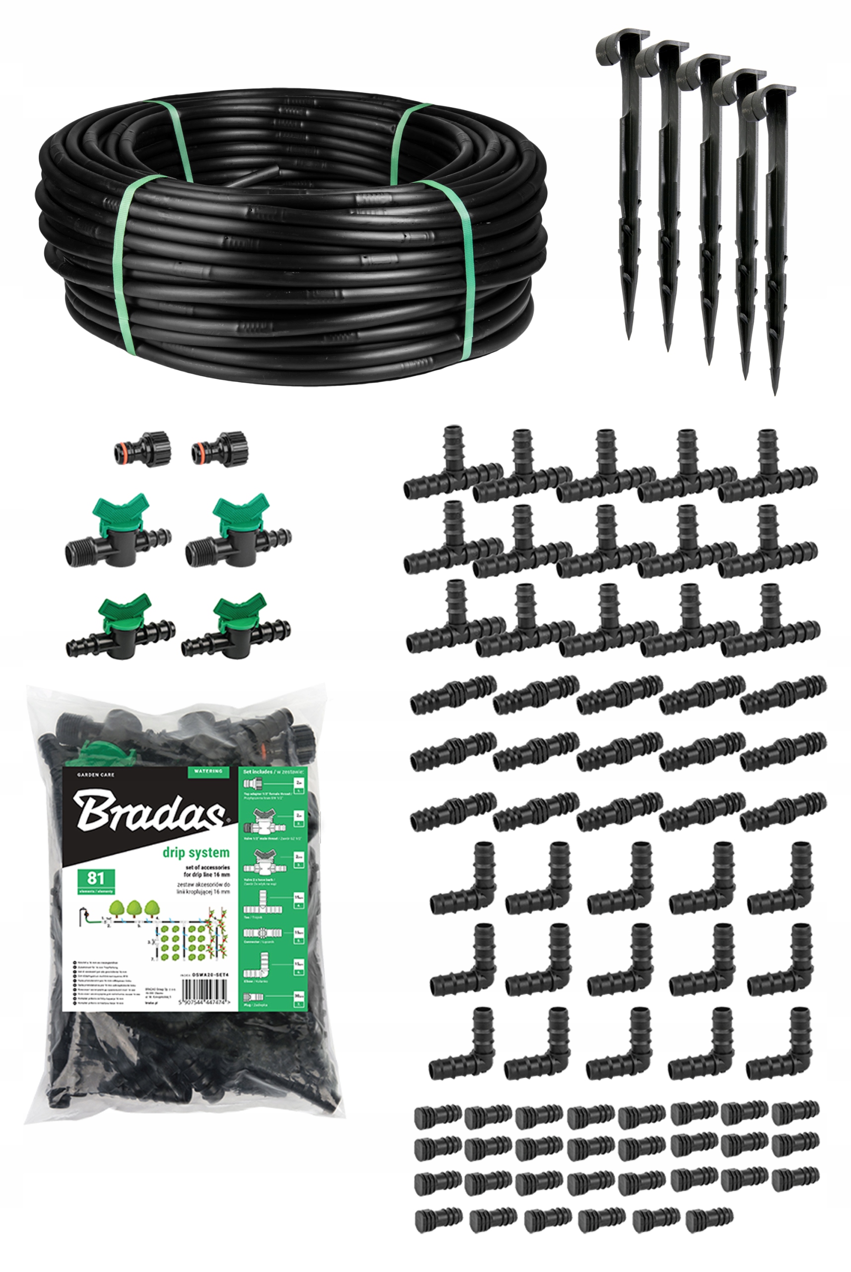 

Wąż kroplujący 100m, komplet-SET4