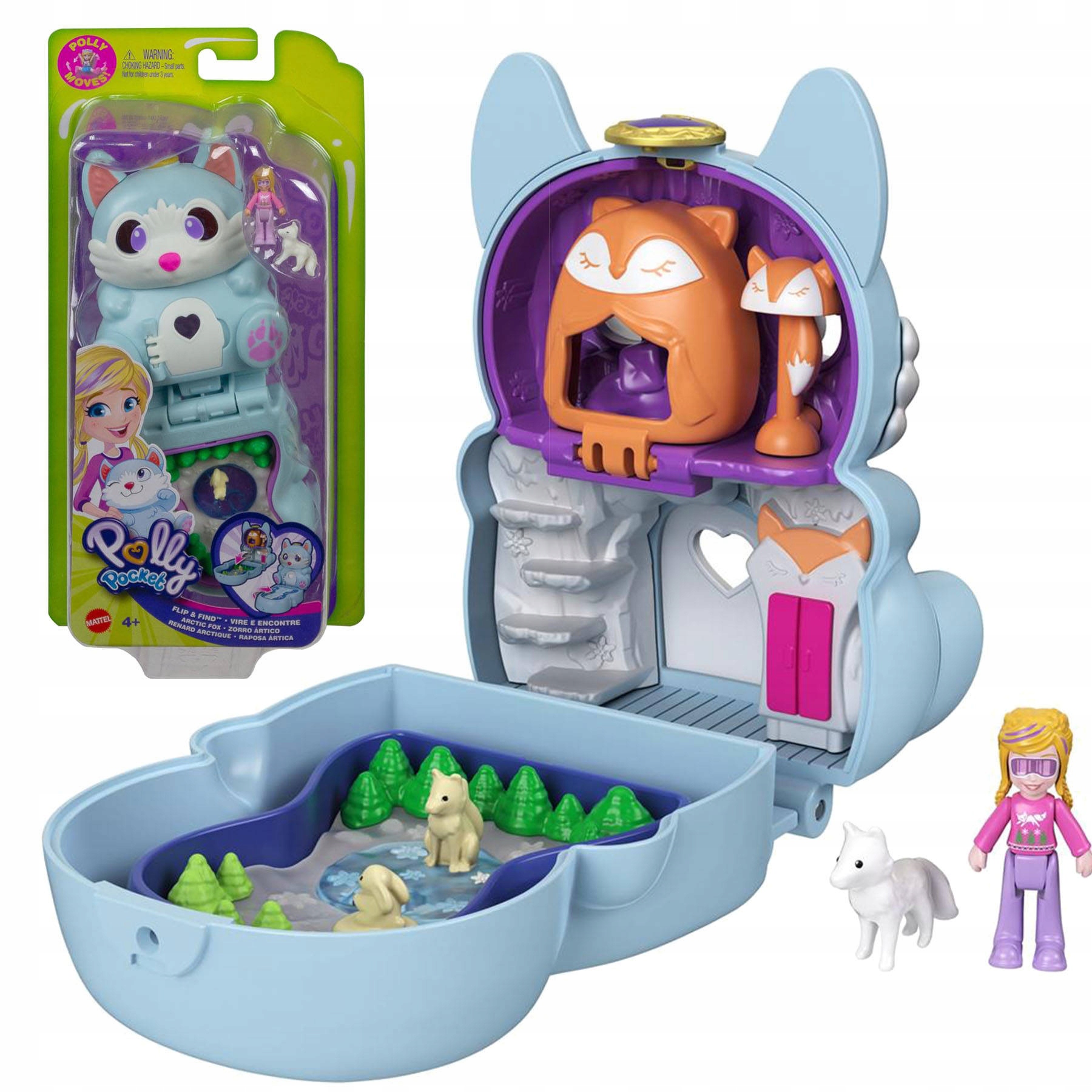 

Polly Pocket Otwórz i przekręć Lisek polarny GTM57
