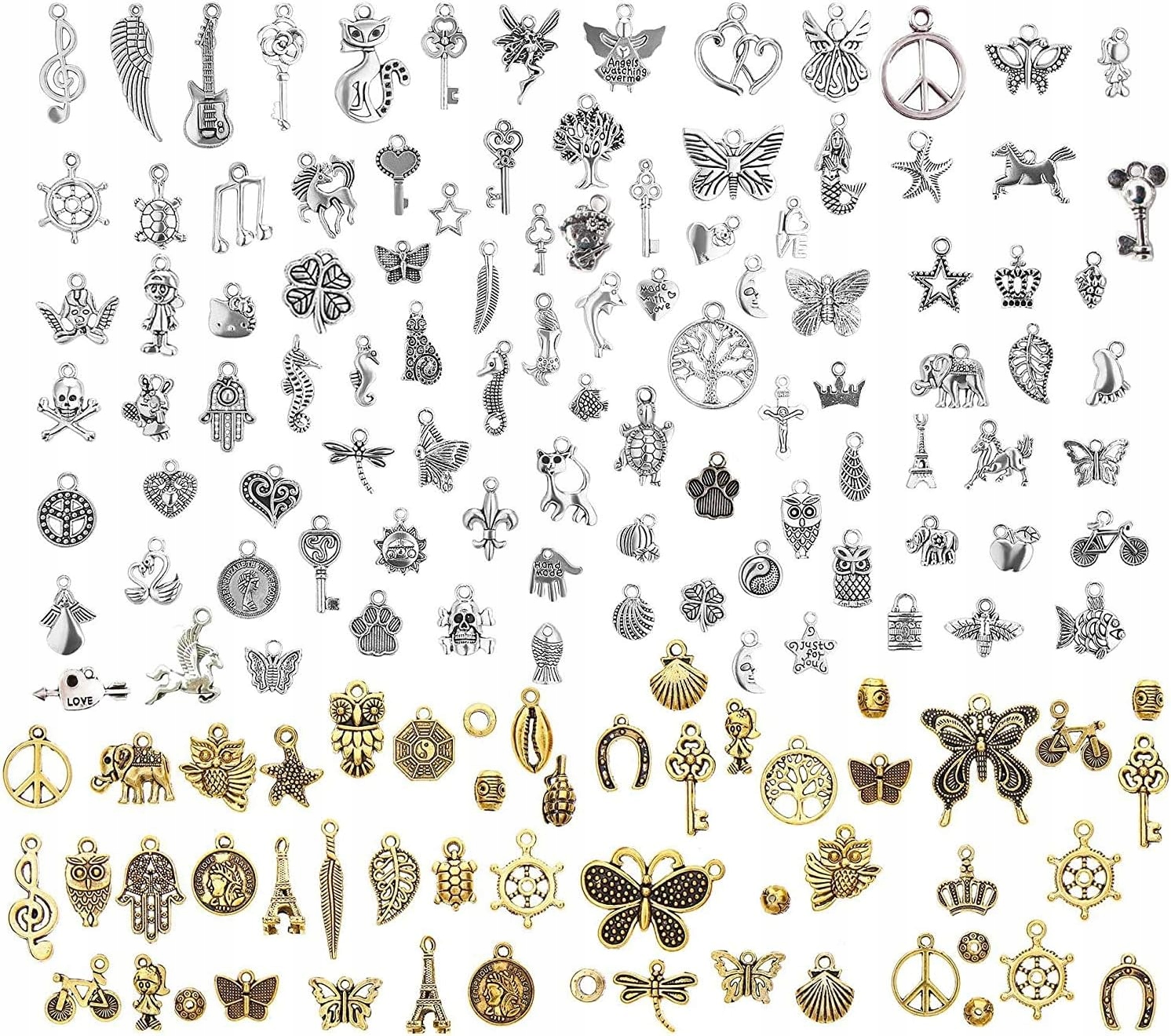 Přívěsky Na Náramky Diy MIX 210 Kusů