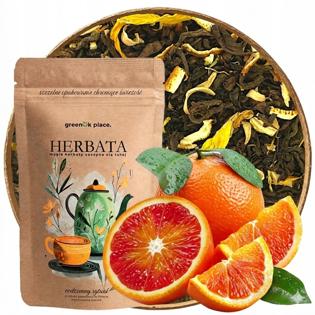 Červený Čaj Pu-erh Pomeranč 1000g hubnoucí Yunnan