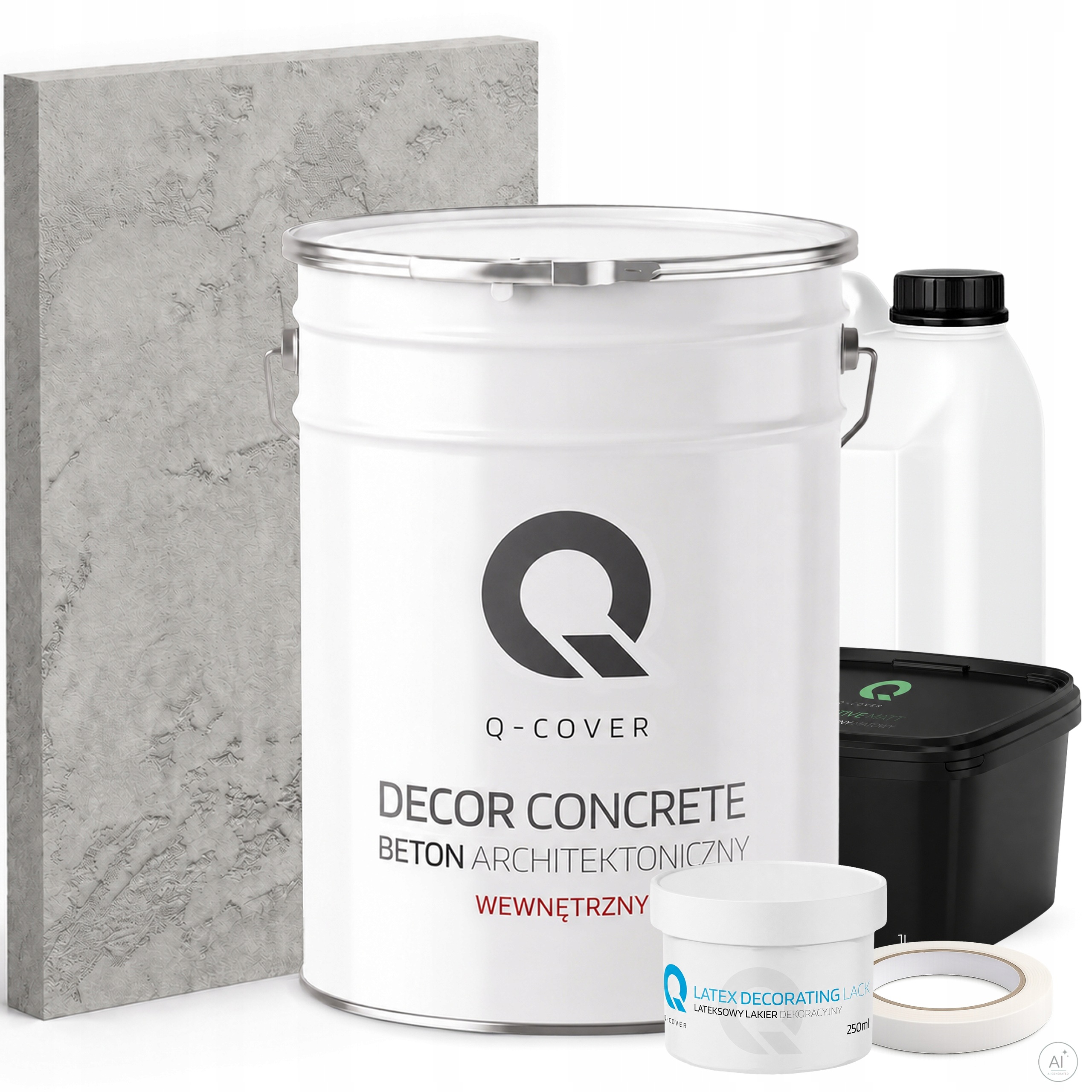 Vnitřní Architektonický Beton Set Šedý Přírodní F275 19kg 10m2