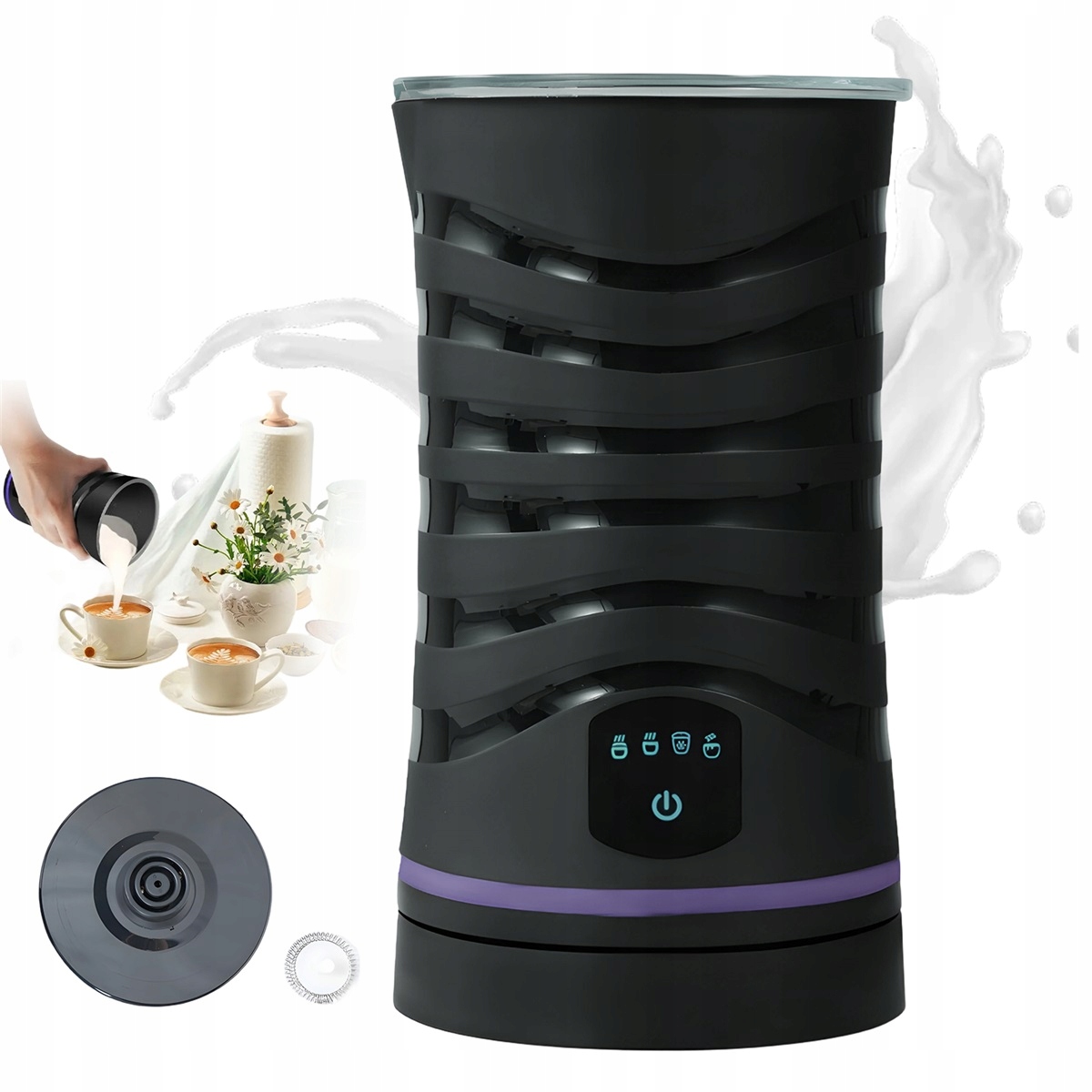 Automatyczny Spieniacz Do Mleka 600ml 4 Programy Elektryczny Spieniacz