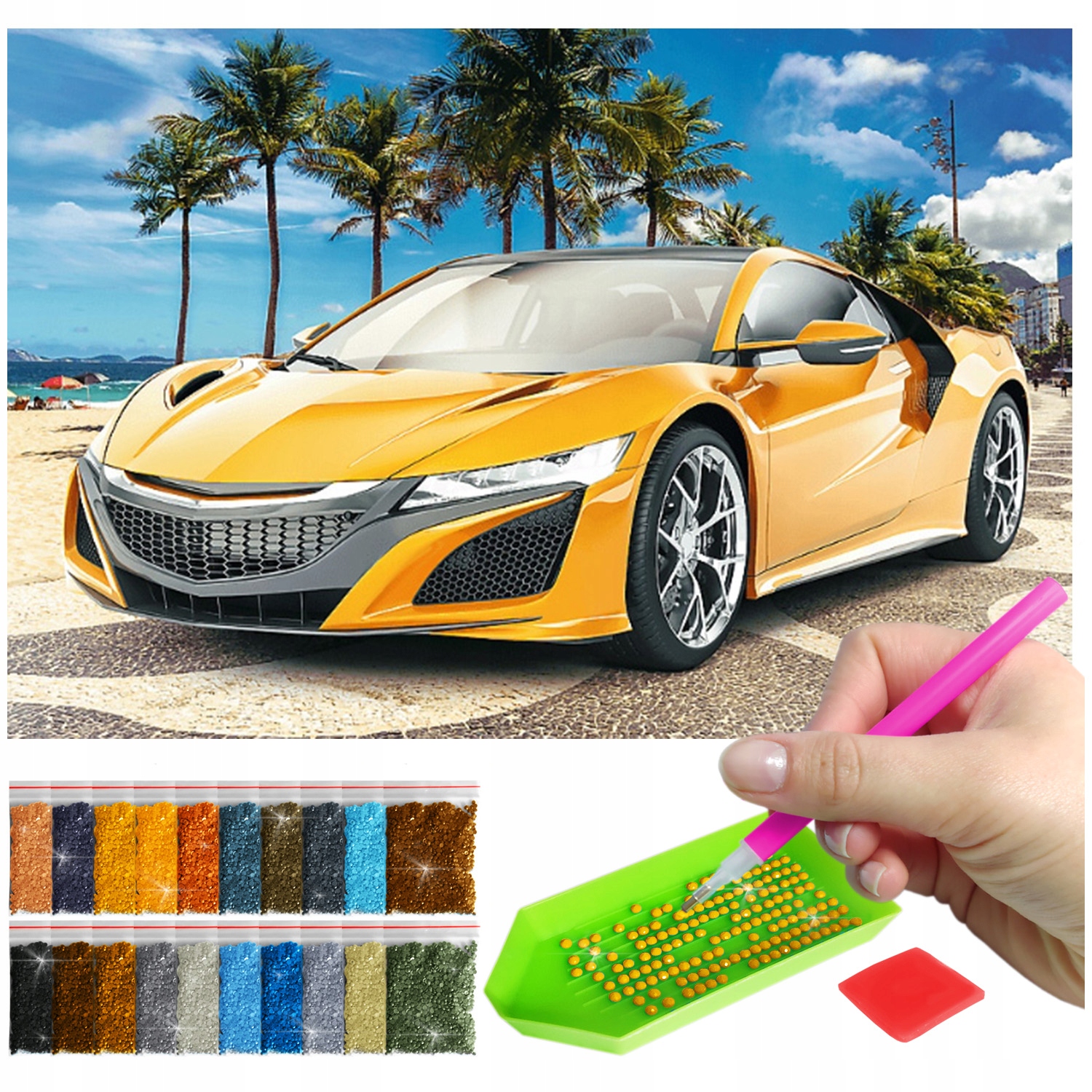 Haft Diamentový Velký 60x40cm Diamond Painting Mozaika Diamentové Příslušenství