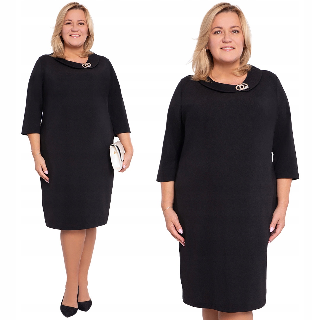 Černé šaty s ozdobou 60