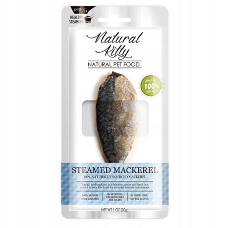 Levně Natural Kitty premium 100% psí pamlsek makrela na páře 24x30g